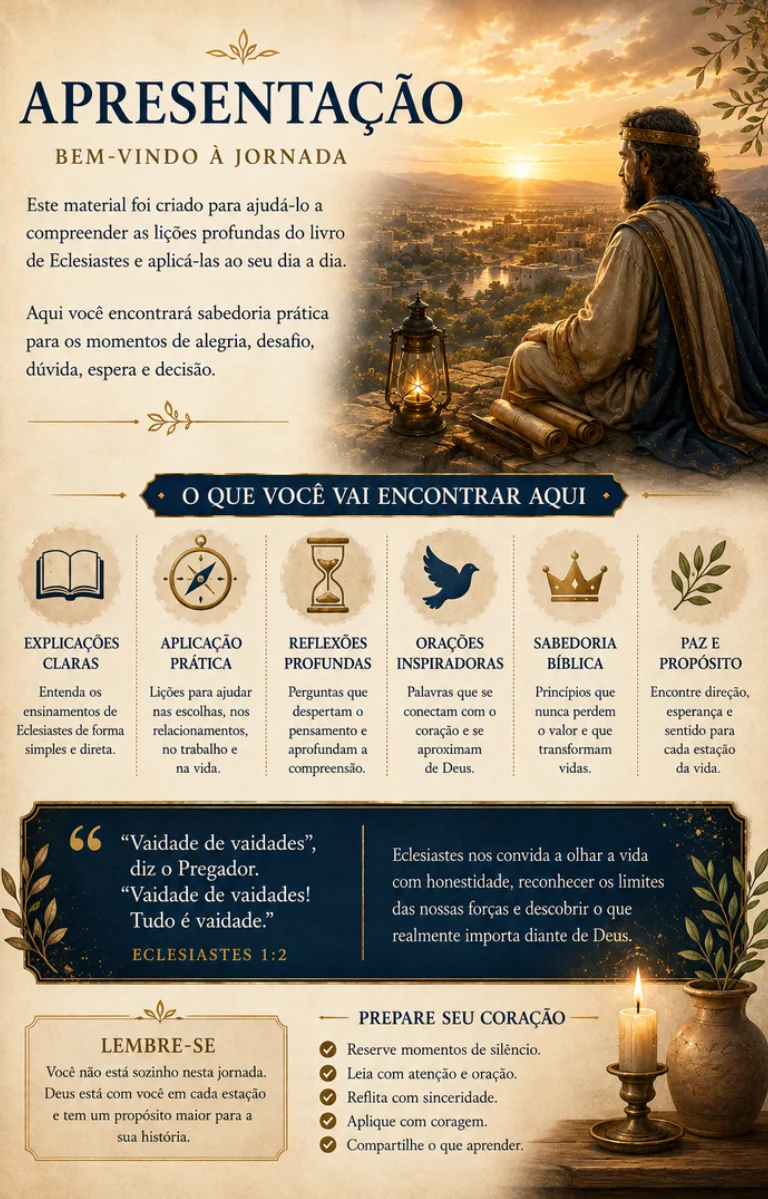 Momento contemplativo de reflexão e leitura bíblica