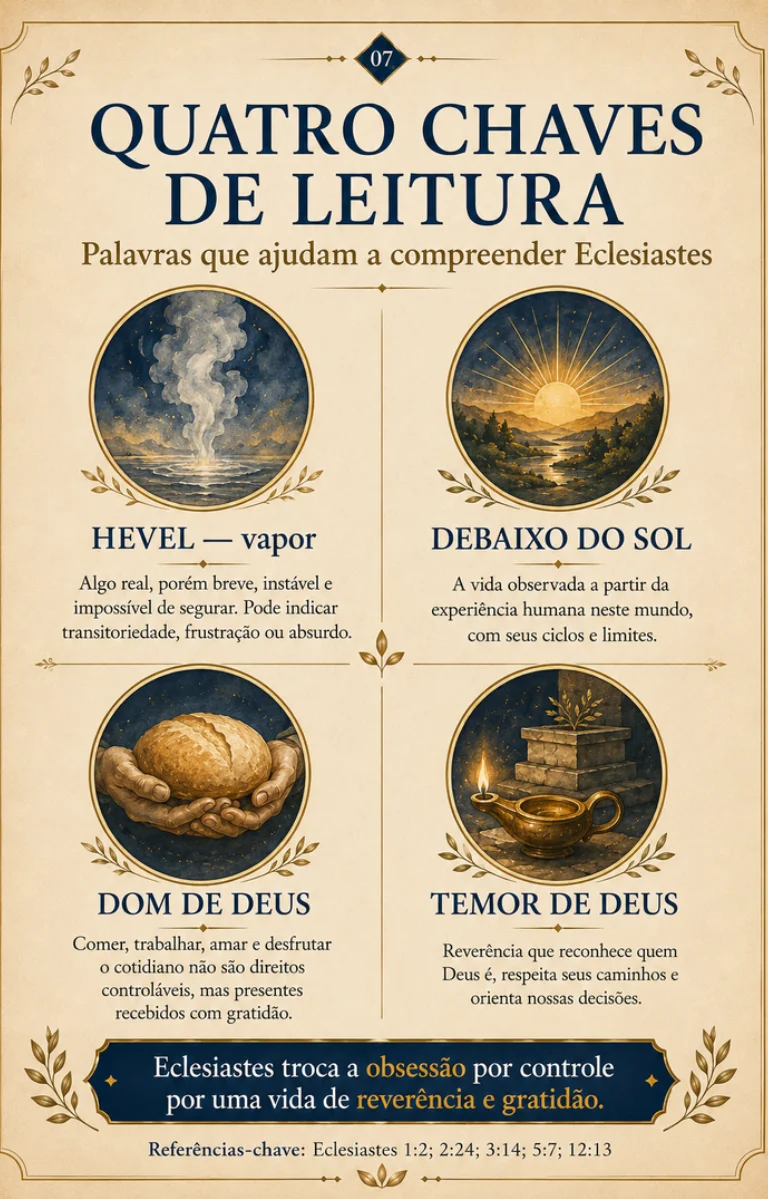 Mesa com Bíblia, caderno e momento de reflexão bíblica